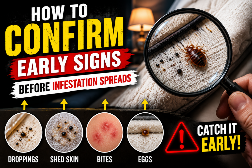 early signs of bed bugs