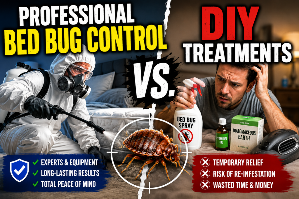Professional Bed Bug Control vs. DIY Treatments